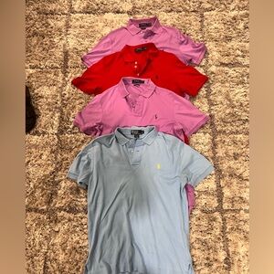 Polo by Ralph Lauren Men's Polo Shirt - Light Blue, Red, Lavender all small size
